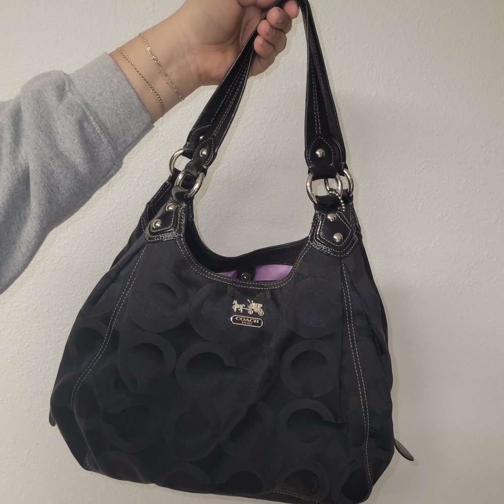 Coach Black Signature Shoulder Bag